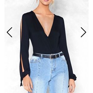Nasty Gal Get Your Slit Together Bodysuit